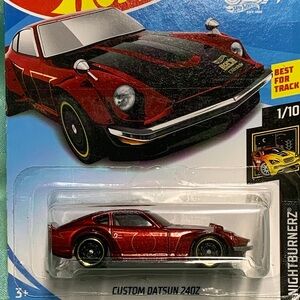 Custom Datsun 240Z Nightburnerz Red Die-Cast Car Hot Wheels